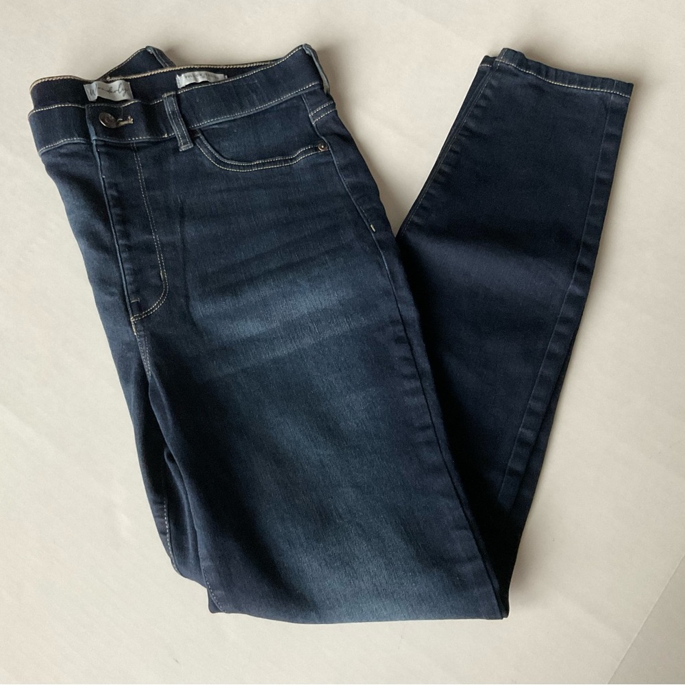 Wonderly Deep Indigo Stretch Jeggings Size 10